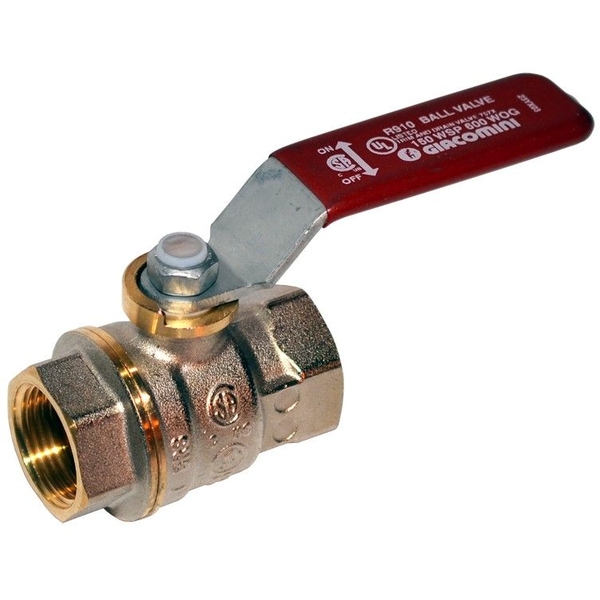 Кран шаровой латунь никель полнопроходной R910 Ду 15 Ру42 ВР рычаг Giacomini R910X023